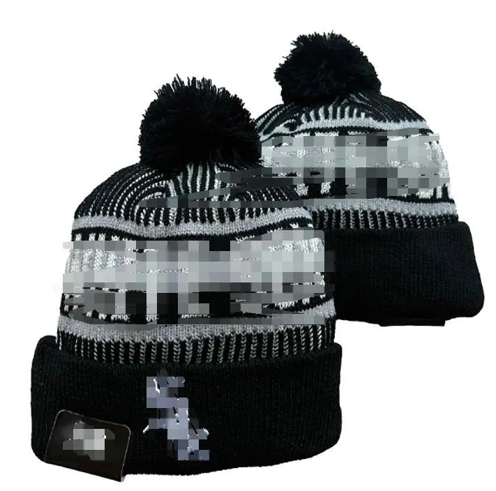 Шапки White Sox Bobble Hats Бейсбольные кепки 2023-24 Модельер-ведро Шапка массивной вязки Шапка-бини с искусственным помпоном Рождественская спортивная