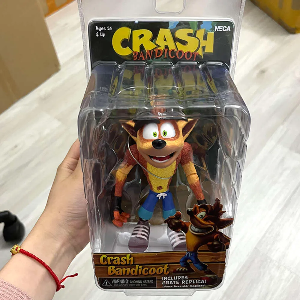 Mascot kostymer neca figur spel krasch bandicoot sane trilogy action figur modell leksaker bokhylla prydnad födelsedag present för vänner