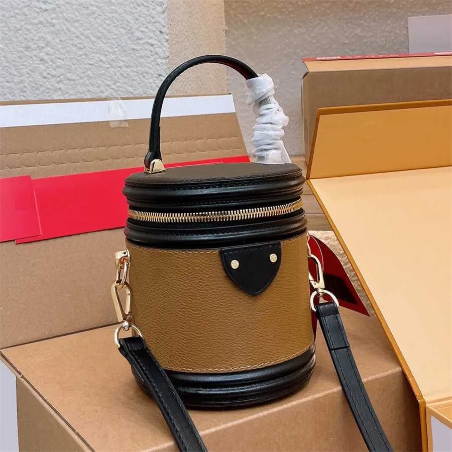 Tonnenförmige Umhängetaschen, braune Luxus-Handtaschen, Damen-Leder-Designer-Tasche, braune Blumen-Schultertasche, Geldbörse, Damenmode, klassische Beuteltasche