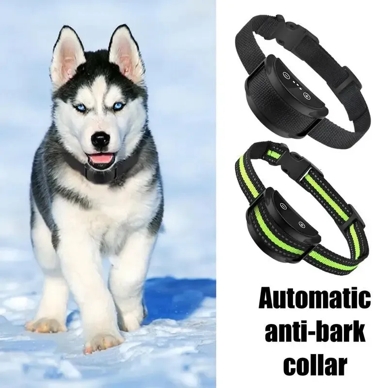 Bols pour chiens mangeoires collier de dressage anti-aboiement pour animaux de compagnie rechargeable dispositif de contrôle des aboiements d'animaux de haute qualité aide polyvalente au comportement des chiens et des chats fournitures pour animaux de compagnie 231011