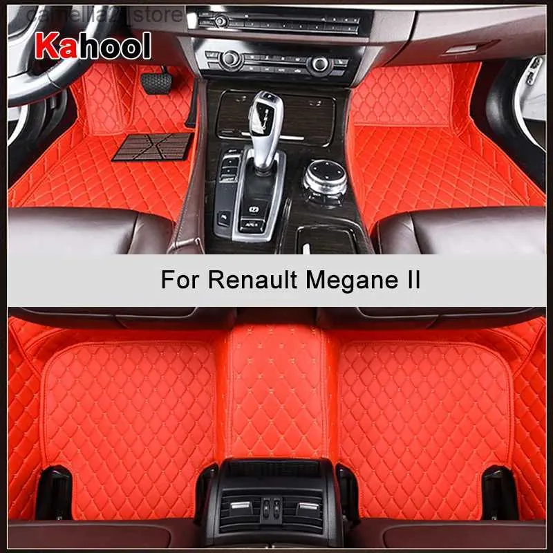 Коврики KAHOOL Custom Автомобильные коврики для Renault Megane II Автоаксессуары Коврик для ног Q231012