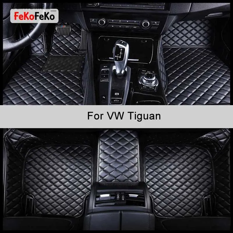 Tapetes de chão FeKoFeKo Tapetes de carro personalizados para VW Tiguan Acessórios automotivos Tapete para pés Q231012