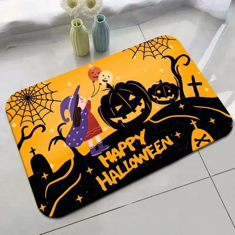 Carpets Halloween Kitchen Floor Mats Bathroom Door Home Hall Decor Living Room Rugs Long Crystal Pile Wraparound