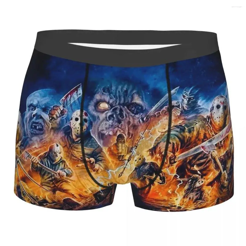 Unterhose Horrorfilm Herren Boxershorts Hoch atmungsaktiv Hochwertige Druckshorts Geburtstagsgeschenke