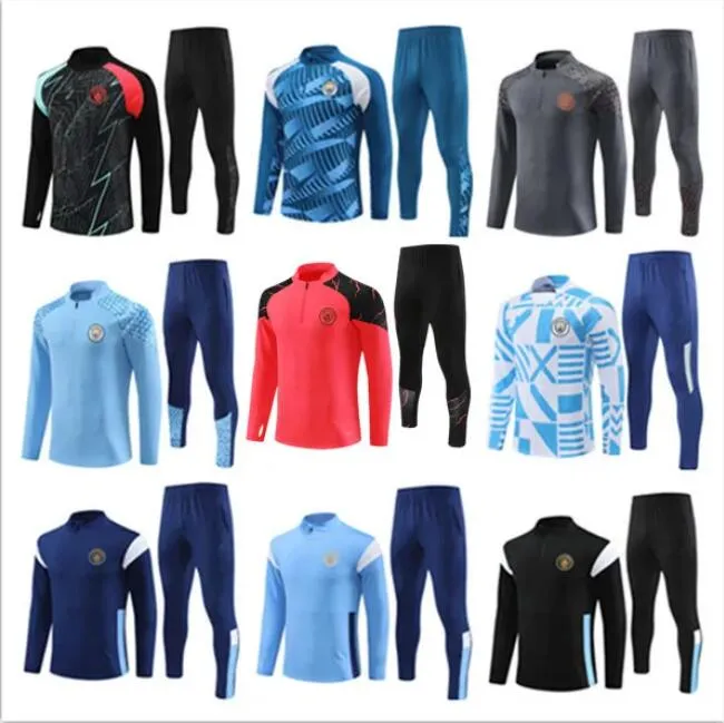 2023 2024 HAALAND SOCCER JERSEYS tuta da uomo per bambini 22 23 24 Man City manica lunga tuta da allenamento Sportswear Football de Foot Chandal Survatment