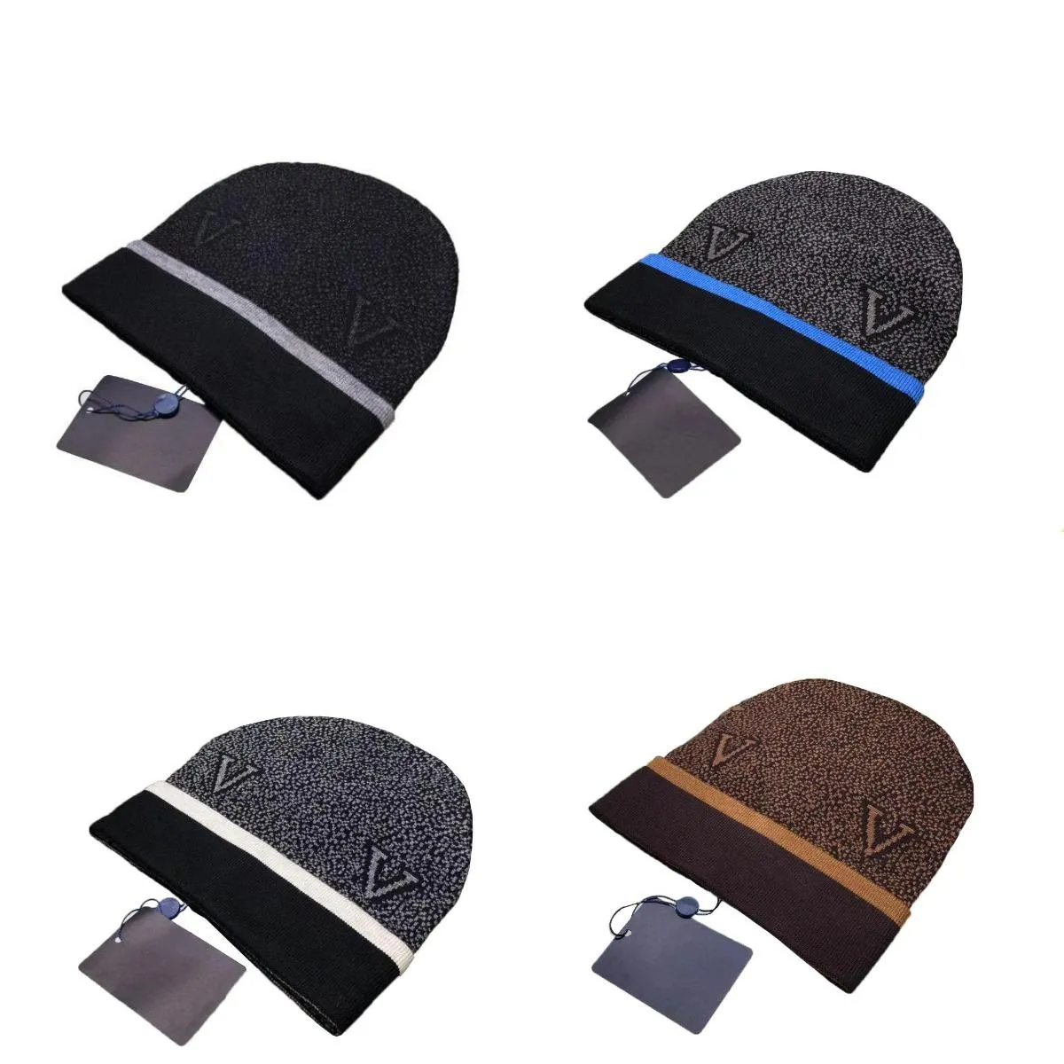 hoed hoeden designer merk beanie gebreid en mode cap warm luxe winter gebreide mutsen heren dames letter caps herfst/winter thermische motorkap wol herfst bonen herfst jacquard