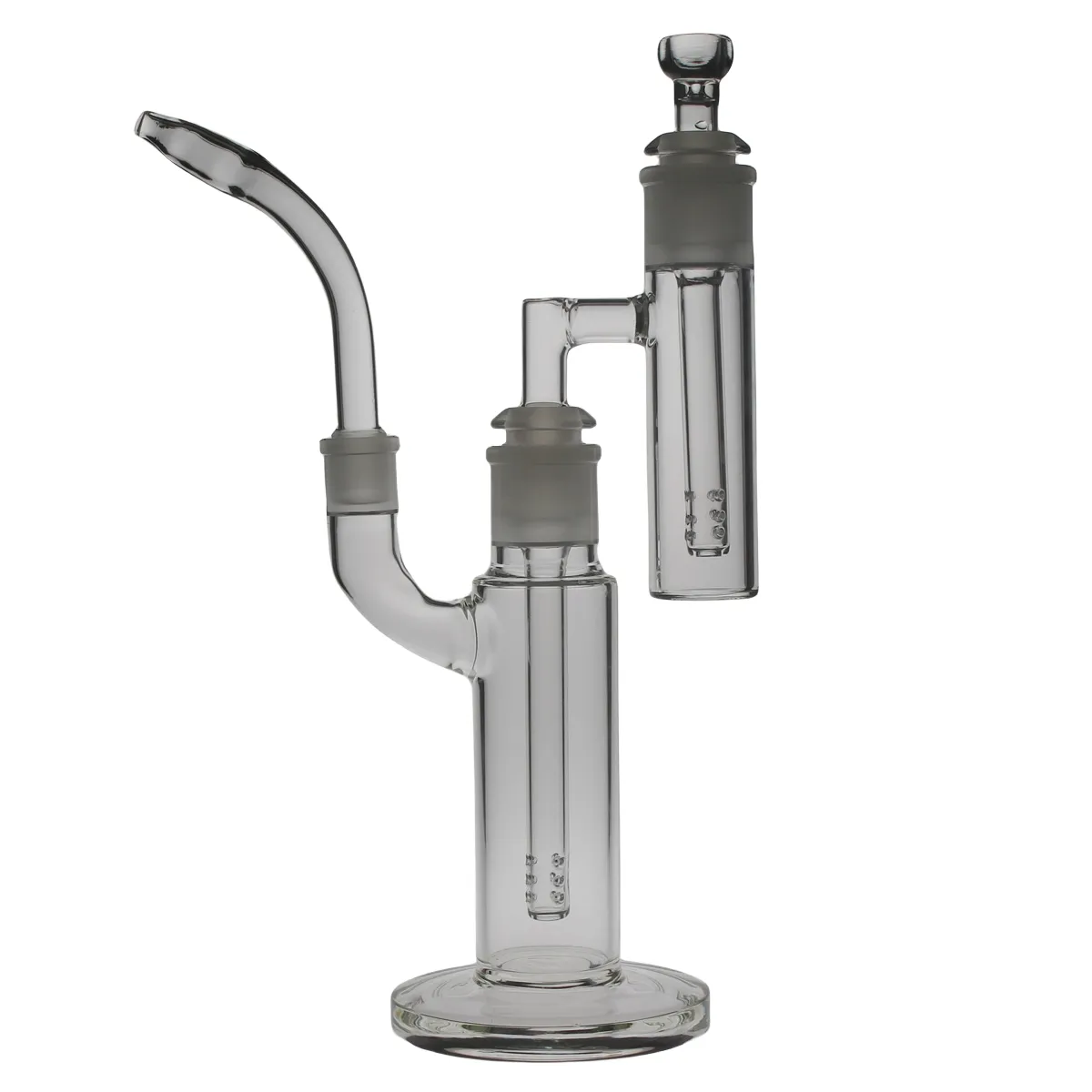 SAML GLASS 35cm Height Glass Bong Diffusion Smoking Water Pipe Added Tall With Ash Catcher Dab Rig Vapor Joint size 18.8mm PG3057(Improved FC-MOD)