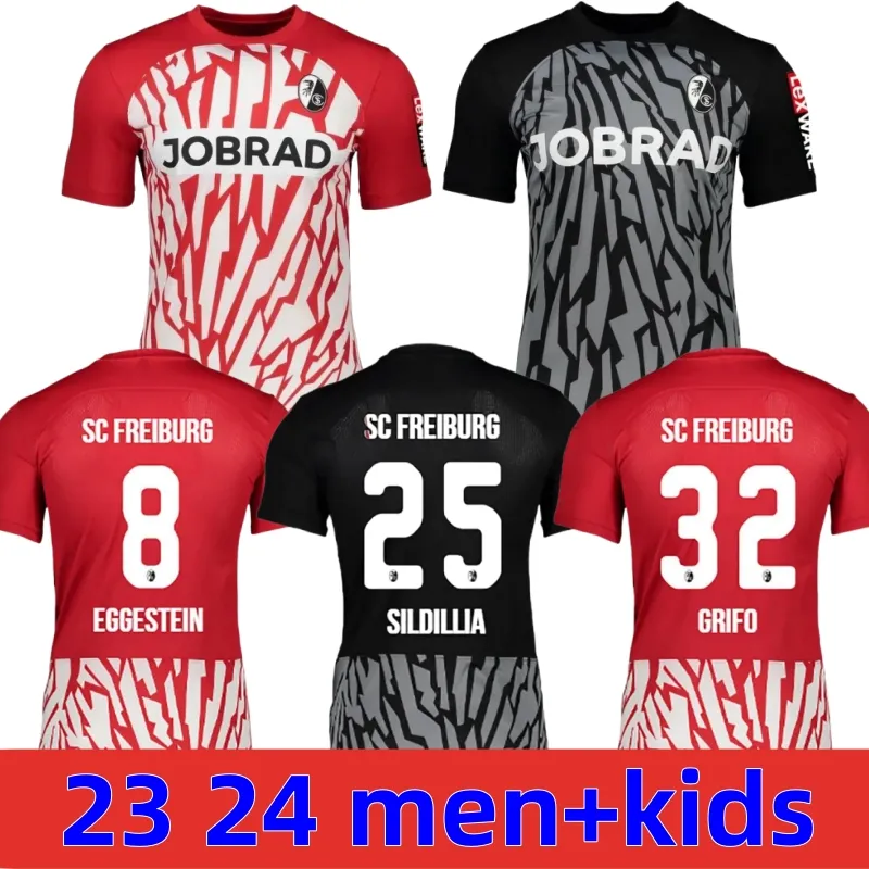 23 24 SC Freiburg camisas de futebol em casa KYEREH WEISSHAUPT GINTER KEITEL 2023 GREGORITSCH HOLER KUBLER EGGESTEIN FAN VERSÃO homens crianças camisa de futebol top