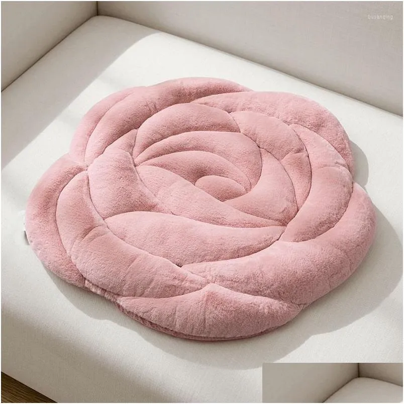 Cuscino/Cuscino Decorativo Cuscino Rosa A Forma Floreale Sedia Tappetino Cuscini Peluche Divano Cuscino Per Sedili Europa Casa Auto Letto Decor Tiro Con Riempimento Dhx9X