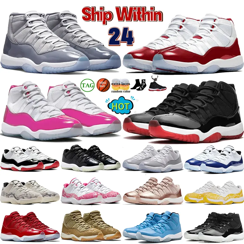 Cement cool Grey jumpman 11 11s basketball shoes DMP Gamma blue cherry 72-10 midnight navy velvet 25th Anniversary Concord Bred pure violet mens womens sneakers