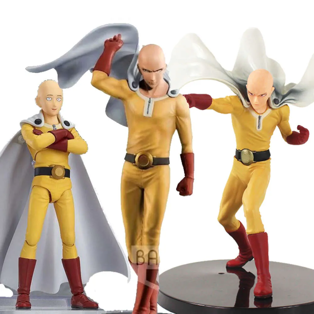 Mascot kostymer Figma 310 One Punch Man Saitama Action Figure Saitama Sensei DXF Hero PVC Collectible Model Doll Toys Bookhelf Ornament Gift