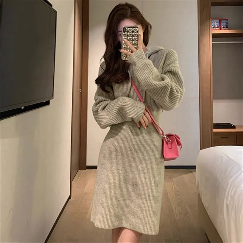 long chunky knit dress Camel Chunky Knit Sweater Dress