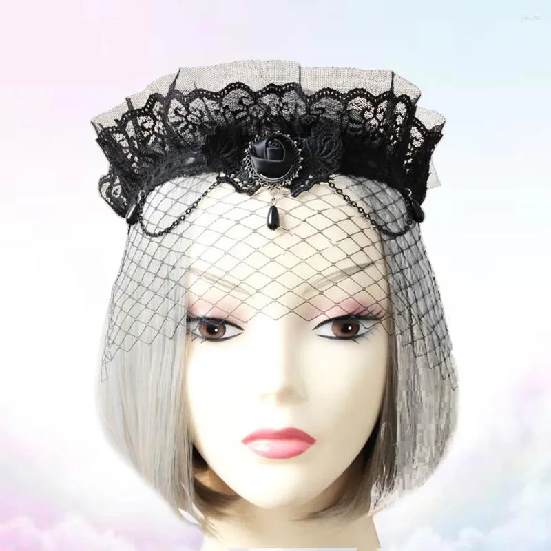 Bandanas gotik taç headdress peçe göz çelenk maskeli parti iyilikleri için ölü başlık günü günü