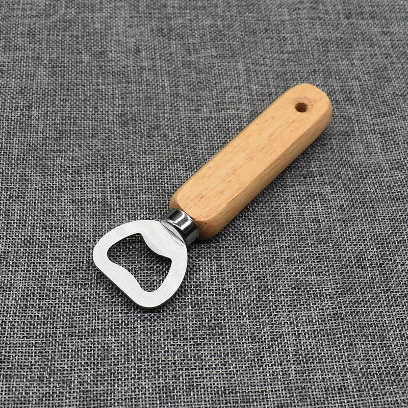 13.6cm Stainless Steel Corkscrew Handheld Wooden Handle Beer Opener High Quality Bottle Opener Gift Home Kitchen Tools