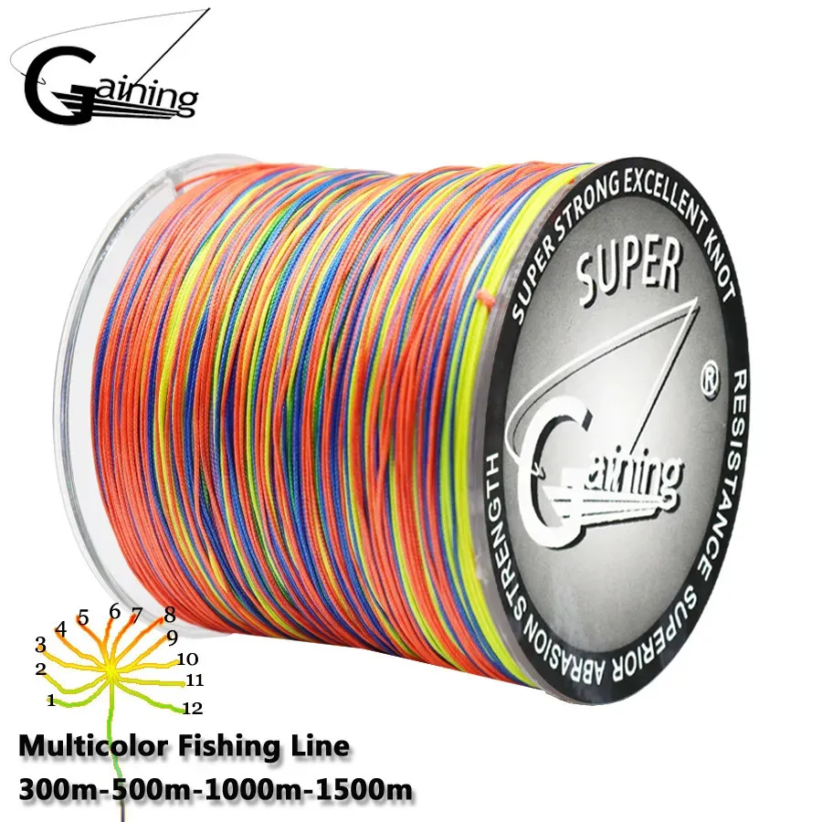 Braid Line Gaining 12 Strands Braided Fishing Line Super Strong Japanese  300M 500M 1000M 1500M Multifilament PE Line Sea Carp Fishing 231012 From  Huo06, $24.6