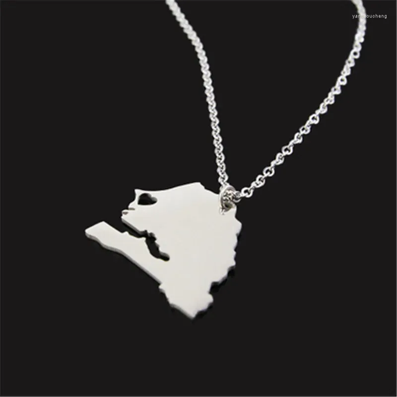 Collane con ciondolo Gioielli anniversario Collana con mappa del Galles personalizzata in acciaio inossidabile 316L per donna