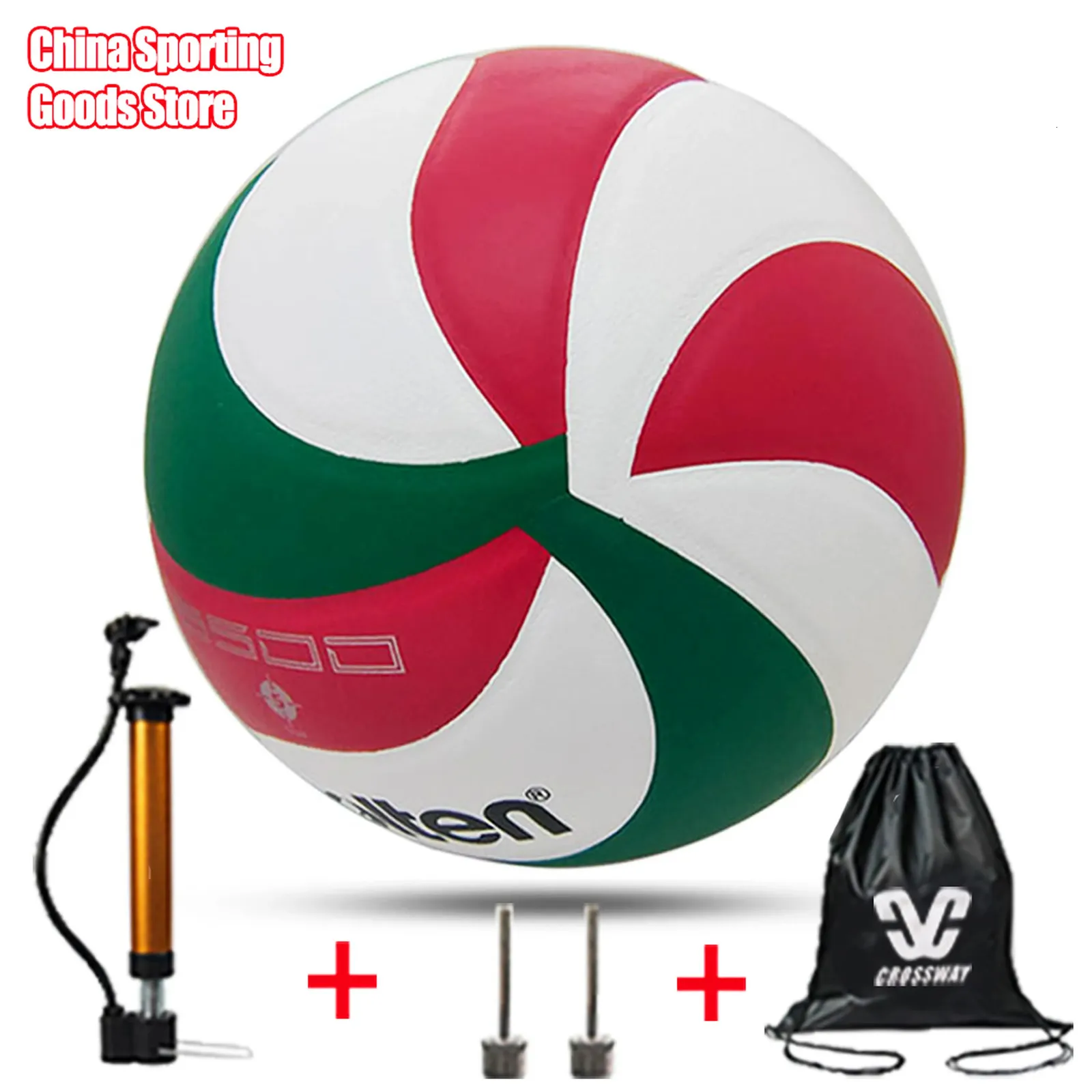 Bollar trycker volleybollmodell5500 storlek 5 camping volleyboll utomhus sportträning valfri pumpnålväska 231011