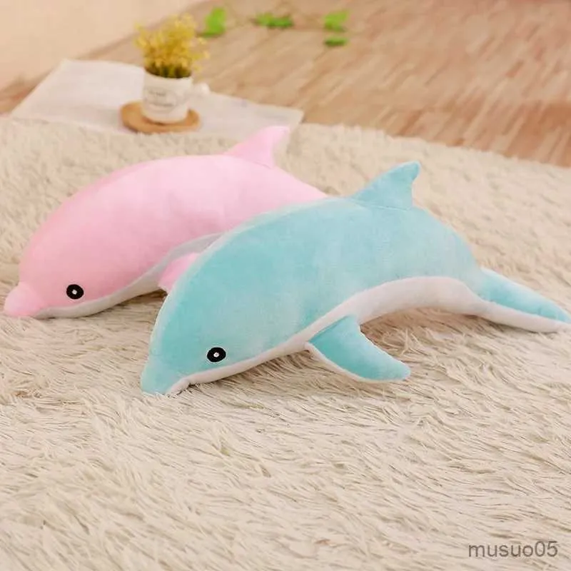Świąteczne zabawki NOWOŚĆ Przyjazd 30 cm Śliczne miękkie różowe delfiny pluszowe zabawki morskie zwierzęta nadziewane zabawki dziecięce zabawki sofa poduszka do domu prezent r231012