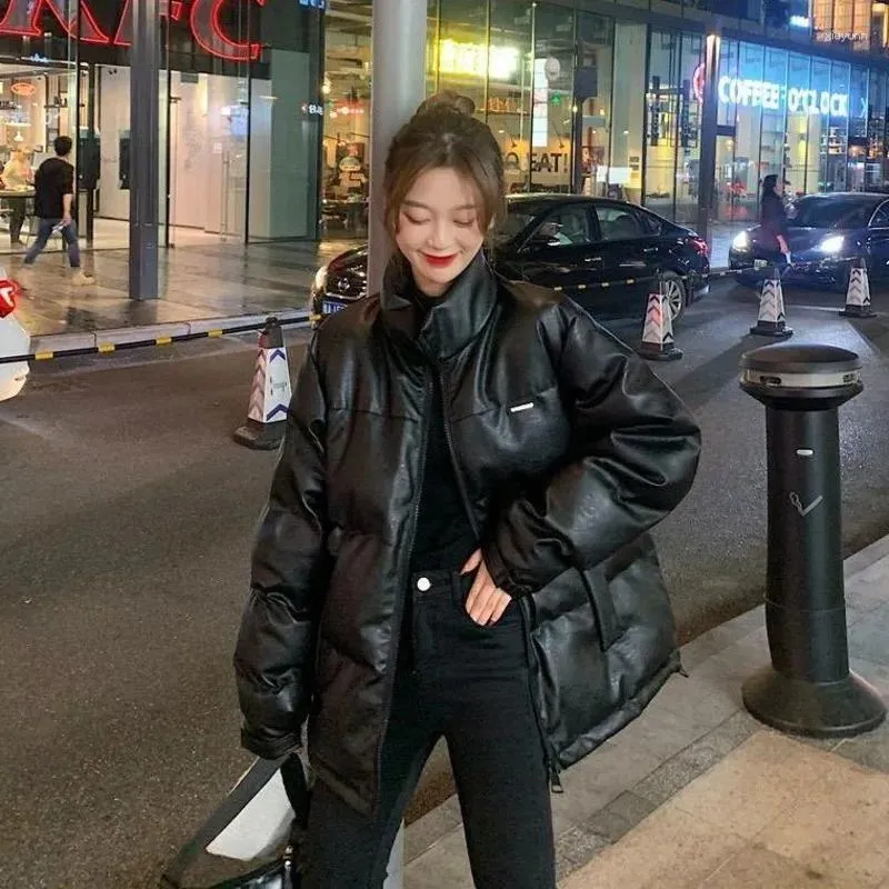 Women's Trench Coats Leather Jacket Bomber Ins Chic Basic Korean Parka Feminina Coat Women Plus Size Puffer Oversize Snow Wear