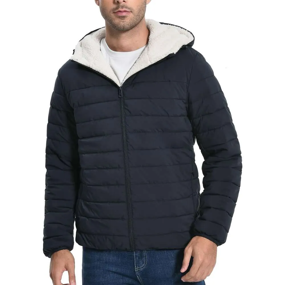 Pioneer camp jaqueta de inverno masculina forrada com sherpa, jaqueta quente com capuz, resistente à água, casaco acolchoado isolado