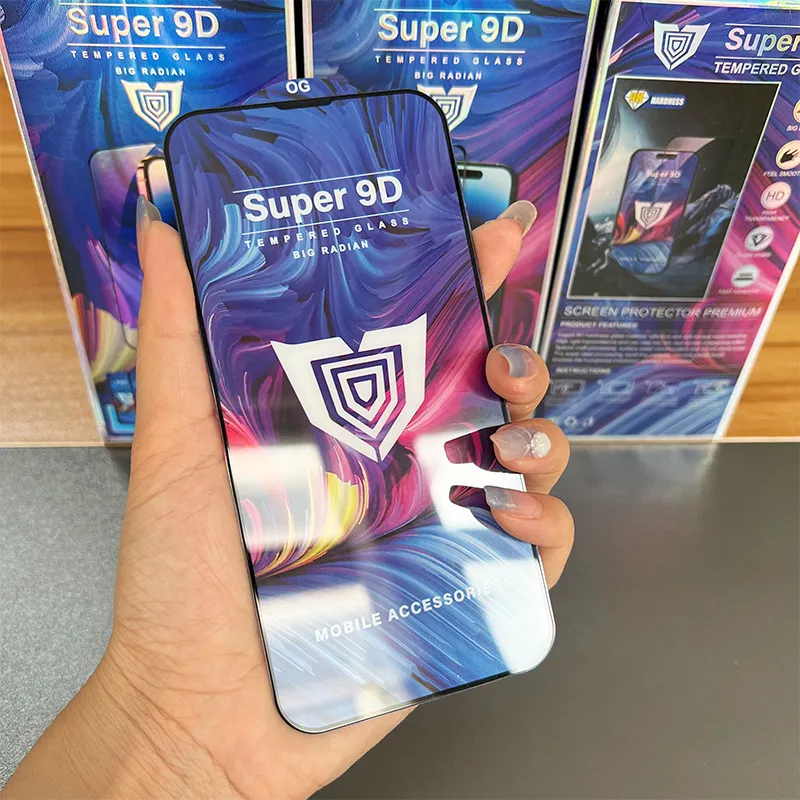 Protetor De Tela Para IPhone 15 Pro Max 14 Plus 13 Mini 12 11 XS XR X 8 7  SE OG Super 9D Filme HD De Vidro Temperado Cobertura Completa Explosão  Curva Premium Guard De $2,25