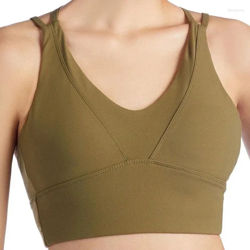 Yoga Outfit Beauty Back Bra Courir Sports Bras pour femmes Femme Active Wear Respirant Anti-Sueur Rembourré Jogging High Stretch Entraînement