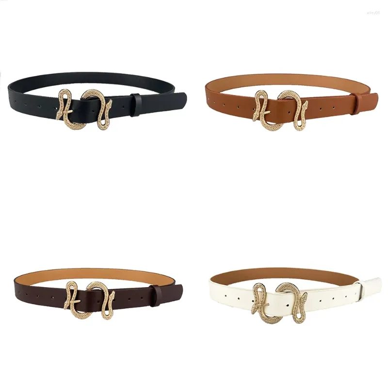 Womens Western Belt - Fashion Leather Waist Belt with Snake  display picture 1