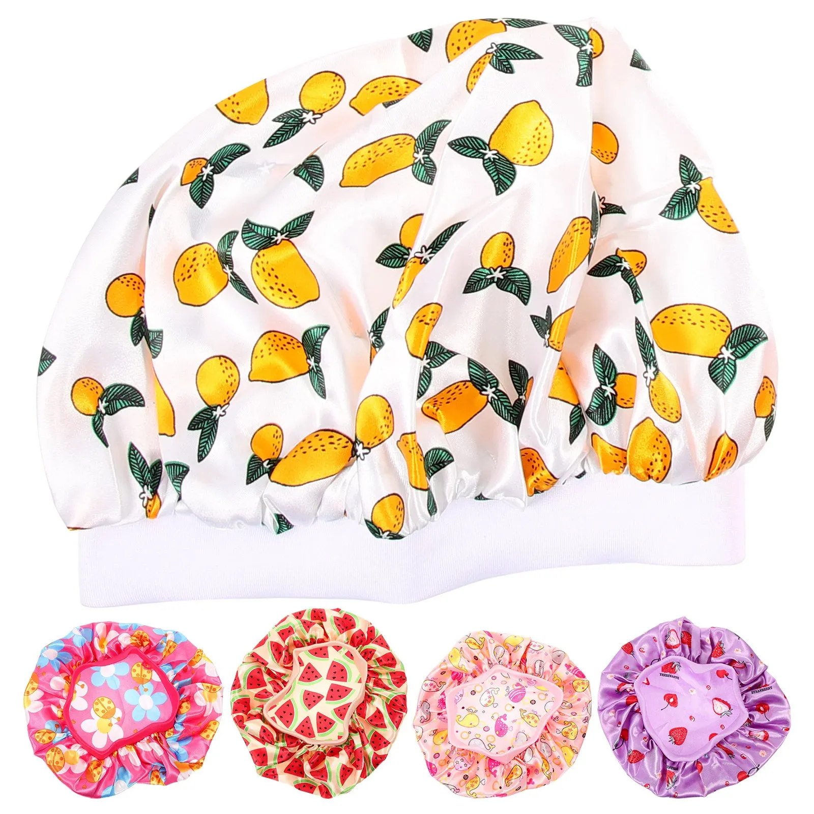 Cuffie da doccia 5 pezzi Cappello adorabile per bambini Cuffia per cofano da notte portatile Doccia compatta Uso quotidiano Bambini Elastico resistente all'usura Dormire 231012