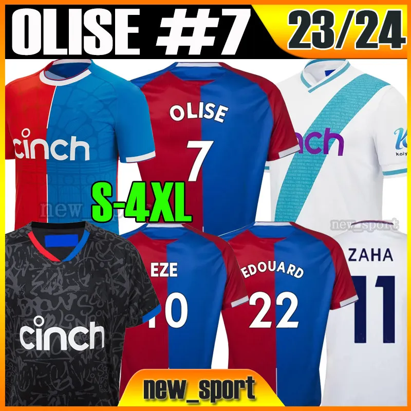 XXXL 4XL 23 24 Maillot de football OLISE EZE LERMA MILIVOJEVIC Hommes BENTEKE SCHLUPP MATETA J.AYEW GALLAGHER Maillot de football à manches courtes 2023 2024 La chemise de cristal