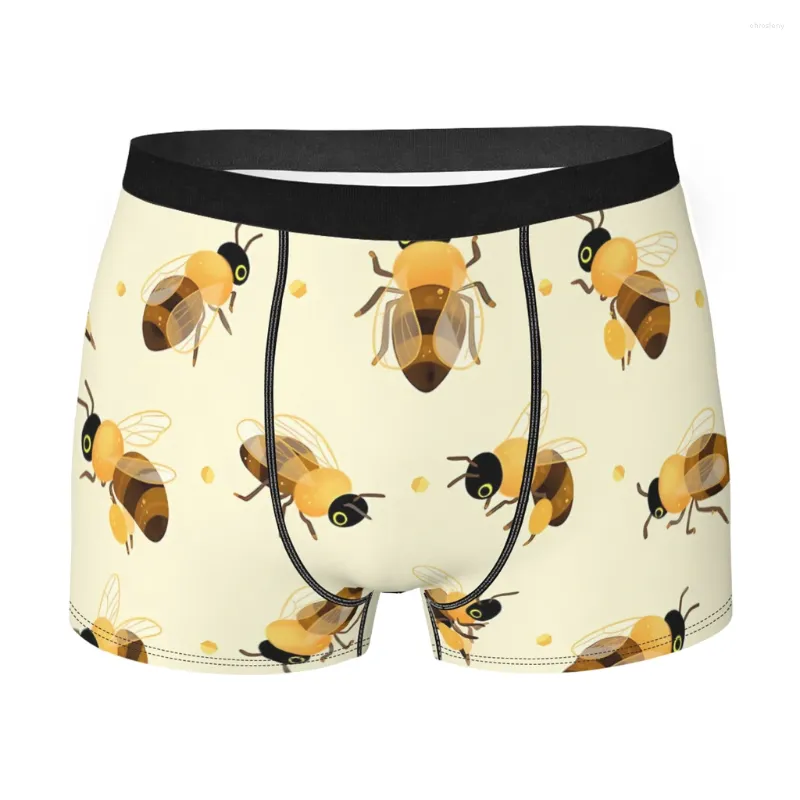 Caleçons Abeilles Miel Animal Homme Culotte Sous-Vêtements Homme Short Imprimé Boxer Slip