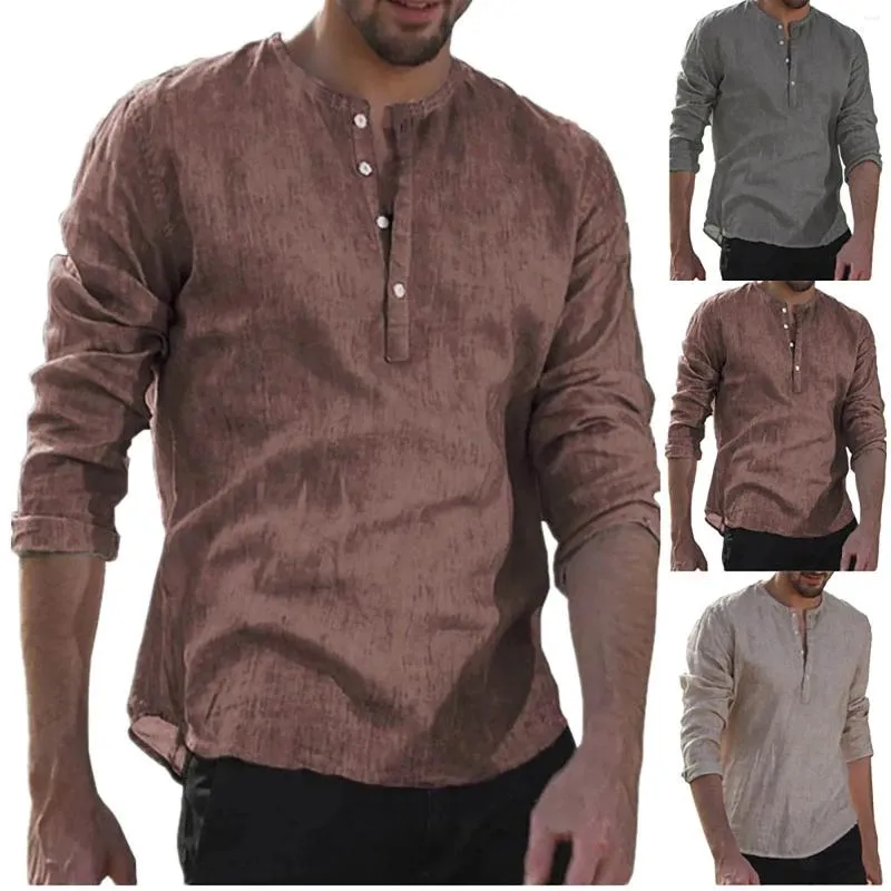 Men's T Shirts Long Sleeve Tall Autumn Shirt Casual Solid V Pack Of For Men Metallic
