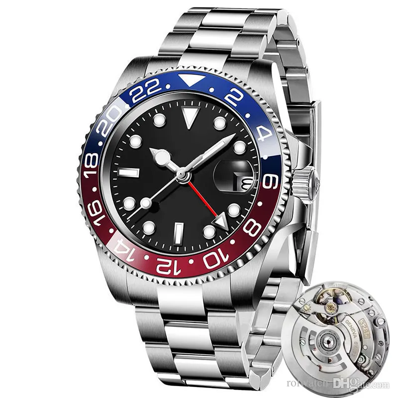 【新品・送料無料】 GMT 自動巻き　メンズ腕時計 PEPSIベゼル　備品完備 限定モデル】セイコー 5スポーツ×ペプシ コラボ腕時計が登場！9