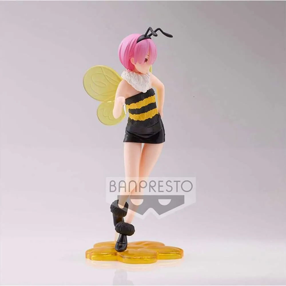 Mascottekostuums Echte 18 cm Anime Figuur Ram Re: leven in een andere wereld van nul Little Bee Antropomorf model Pop Speelgoed Cadeau Verzameldoos