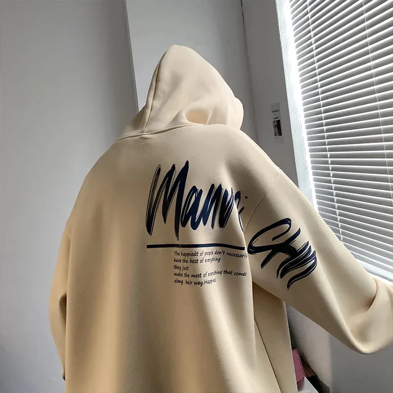 Heren Hoodies Sweatshirts 2023 Herfst Winter Graffiti Gedrukte Letters Sweatshirt Met Capuchon Klassieke Kangoeroezak Hoodie Trendy Straat Hip Hop 231013