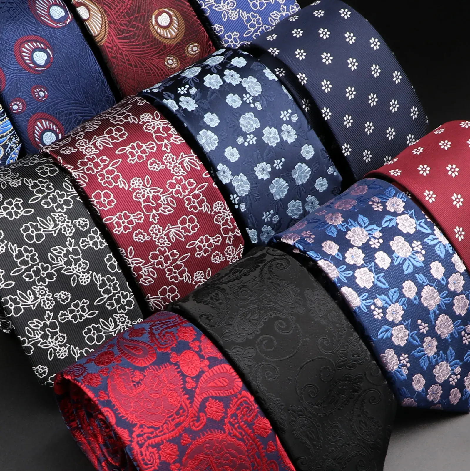 Bow Ties Men Jacquard Woven Tie Polyester Floral Necktie Bowtie Suit Vintage Red Blue For Groom Business Wedding Party Collar Accessories 231012