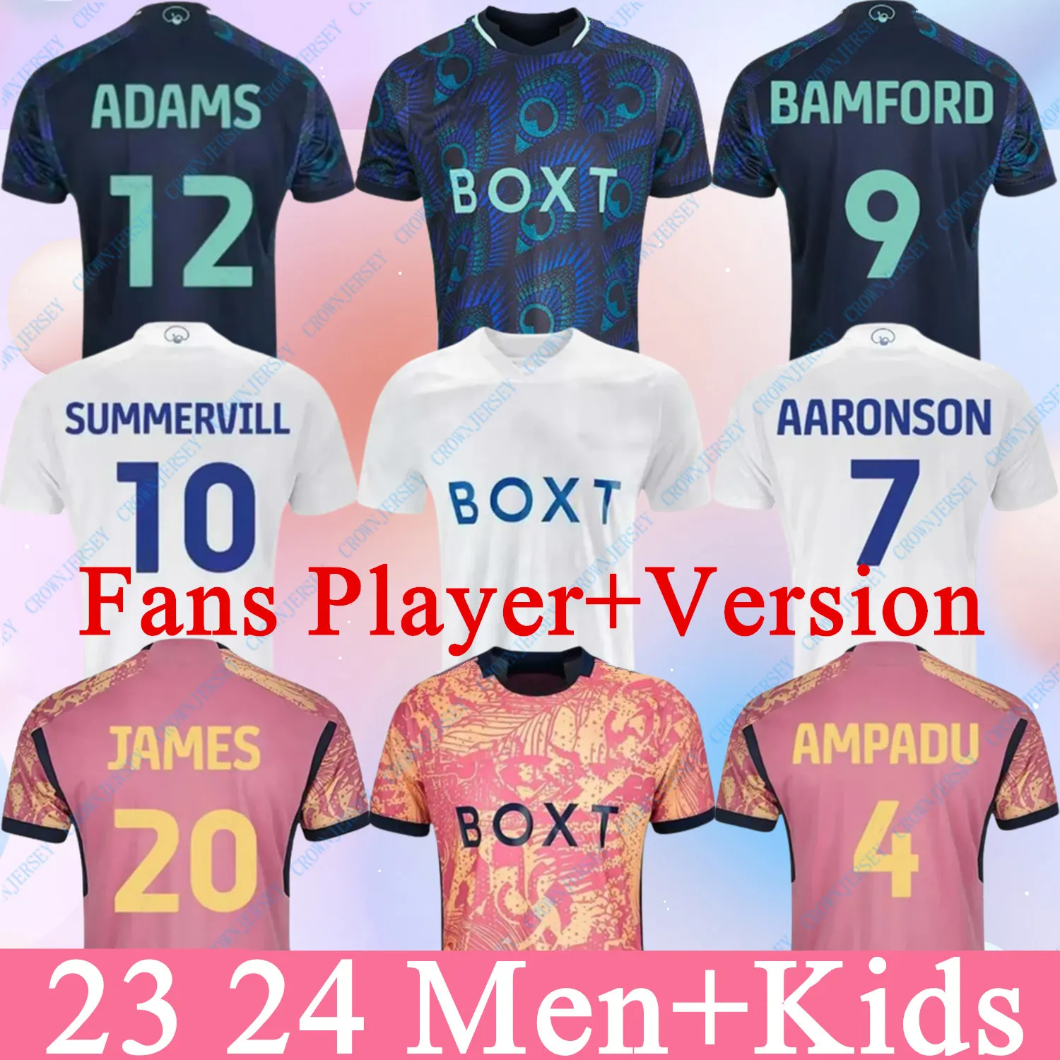 LeeDs UnitedS 2023 2024 BAMFORD Llorente Soccer Jerseys 23 24 Adams