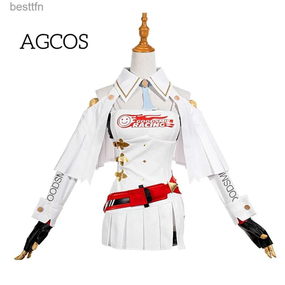 Tema Kostüm Agcos 2023 Yarış Miku Cosplay Anime Miku Cosplay Elbise Gelin Kadın Noel COS COSHSL231013
