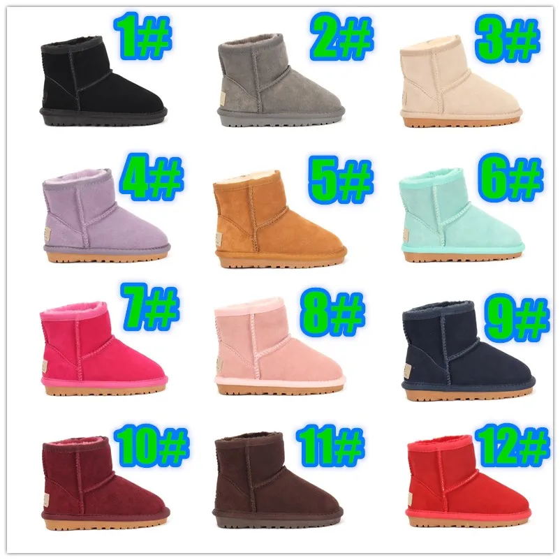 Toddlers boots kids designer snow Boots 3352 Australian infants girls boys warm boot Leather youth shoe winter booties 21Ck#