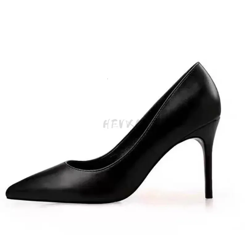 Professional Soft Leather Stiletto Black Dress Pumps For Women Black High Heels Perfect For All Occasions Flight Attendant And Single Work Style 231013 From Guan03 13.68 DHgate.Com