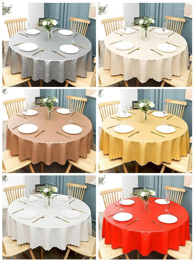 Table Cloth Waterproof And Oil Disposable Tablecloth Circle Round Cloth_Kng1399