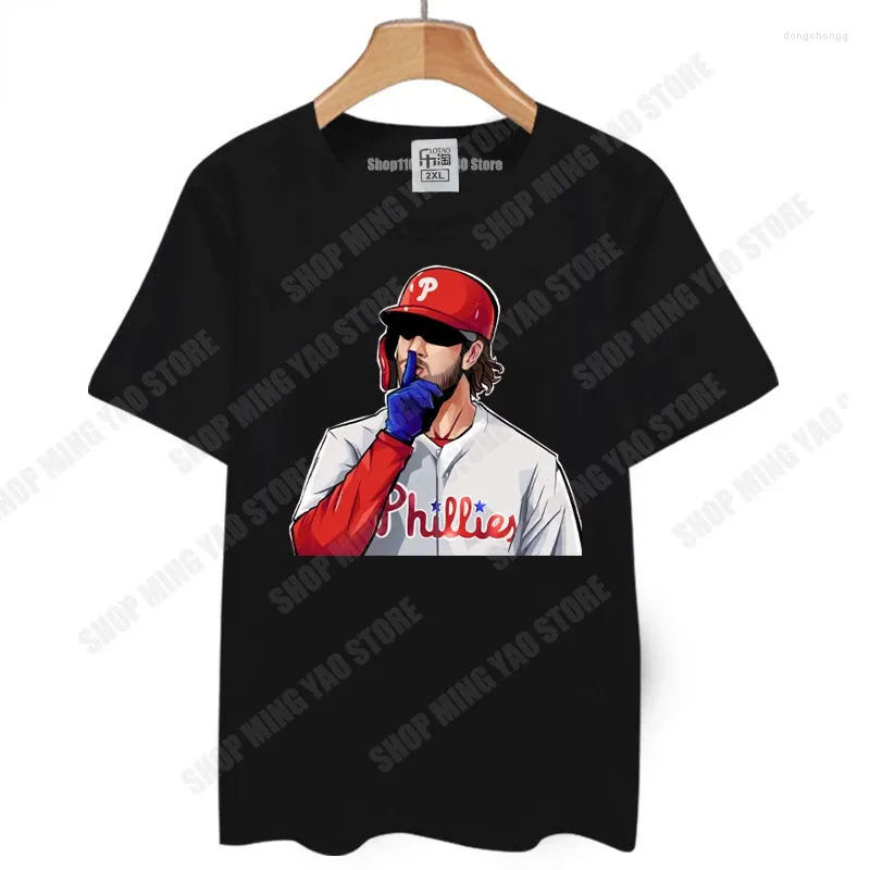 Camisetas para hombre, camiseta de Bryce Harper MV3, camiseta divertida de Anime, ventilador informal de béisbol Harajuku