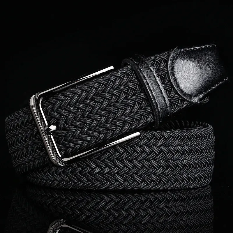 Cinture Cintura in tela Casual da uomo con fibbia ad ardiglione gratuita Design allungato Tendenza Moda Pantaloni in tessuto elastico 231012