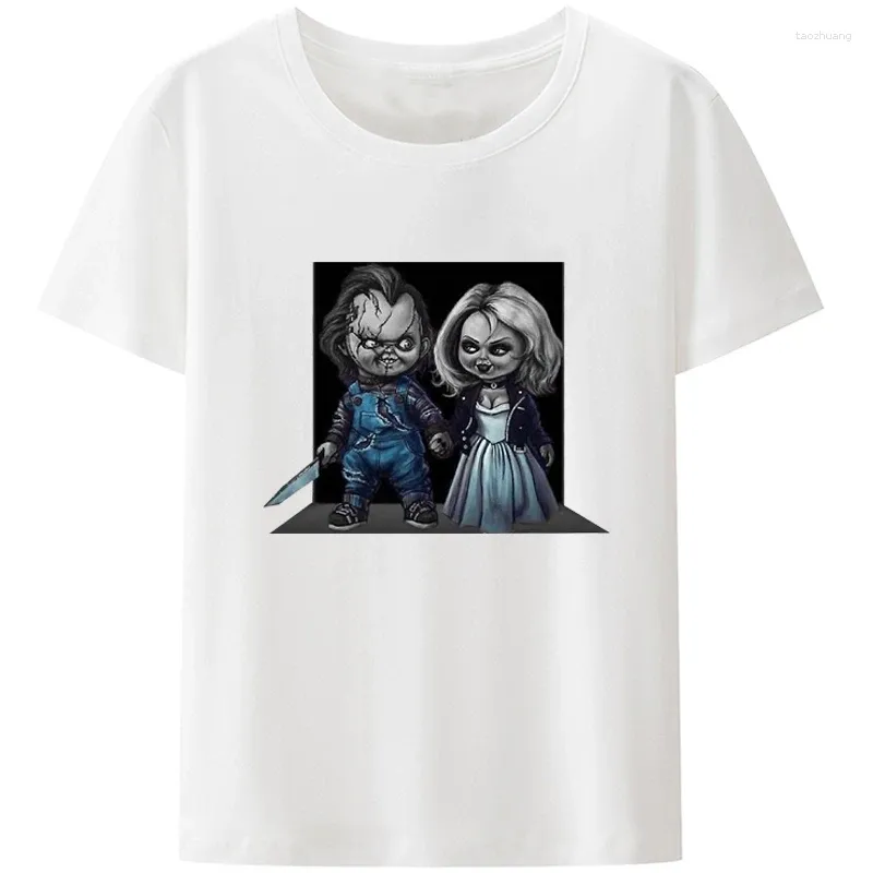 Men's T Shirts Horror Movie Chucky Printed Shirt Men Women Short-sleev Fashion Casual Hip Hop Streetwear Cool Tops Funny Camisetas