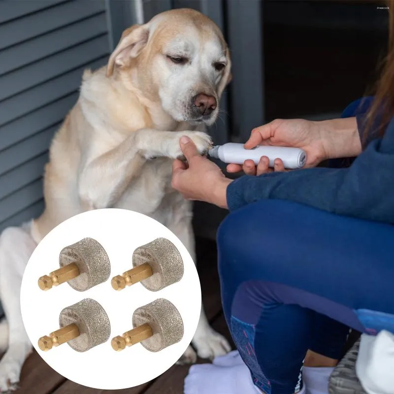 Vêtements pour chiens 10 pcs broyeur à ongles remplacement meule pointe pour animaux de compagnie outils de pédicure tête surélevée