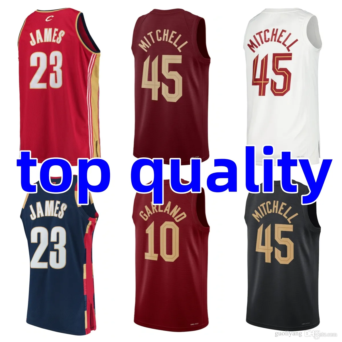 Jersey de basket-ball masculin # 4 Evan Mobley rouge blanc rouge