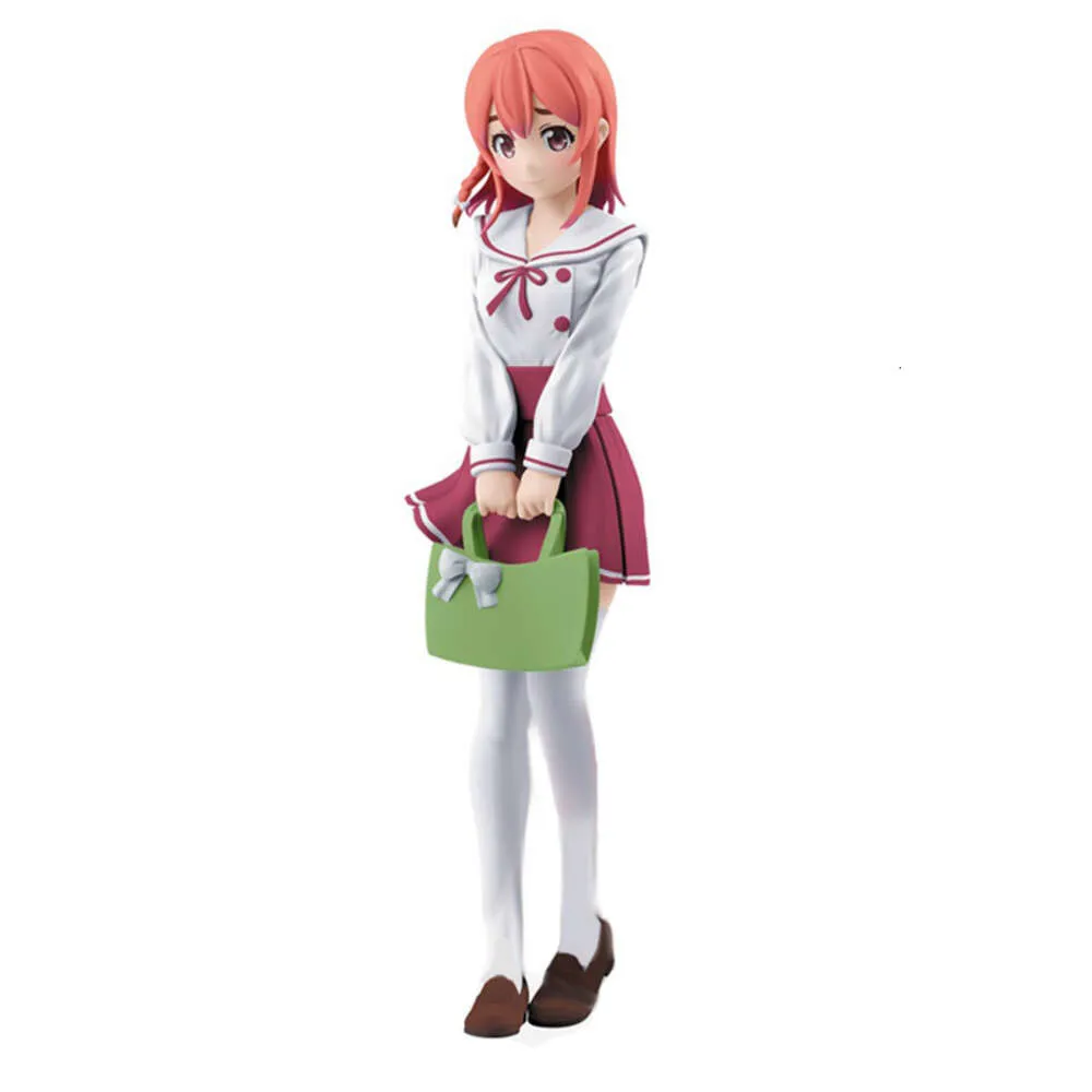 Maskottchen-Kostüme, 18 cm, Anime-Figur, Freundin für Sakurasawa Sumi, weiße lange Ärmel und roter Rock, niedliche Kawaii-Pose, stehendes Modell, Puppenspielzeug, Pvlong
