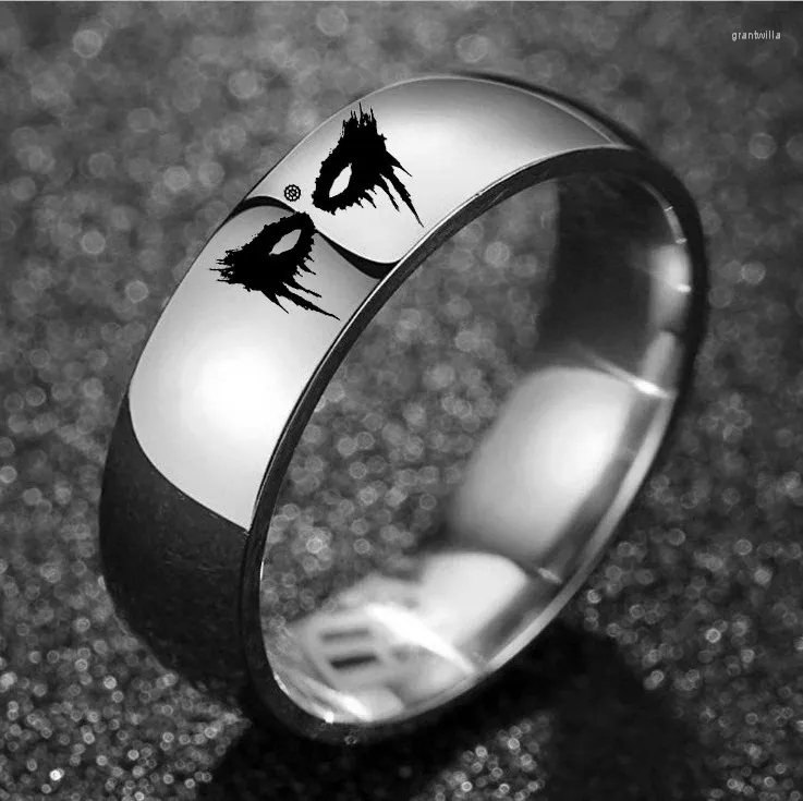 Cluster Rings Trendy Titanium Steel Black Wedding Ring Can We Meet Again Stainless Fashion Lovers Jewelry