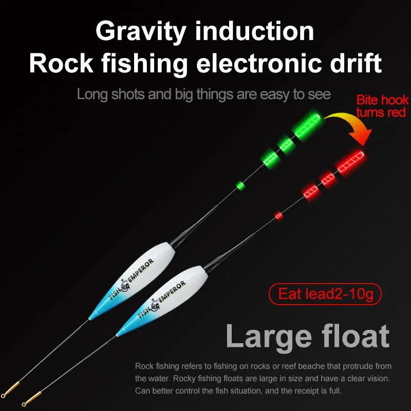 Fishing Accessories Fishing Smart Electronic Float Gravity Sensor Led 2g 5g  7g 10g Great Buoyancy Pose Bobbers CR425 Battery Glow Stick Summer 231013  From Hui09, $8.54