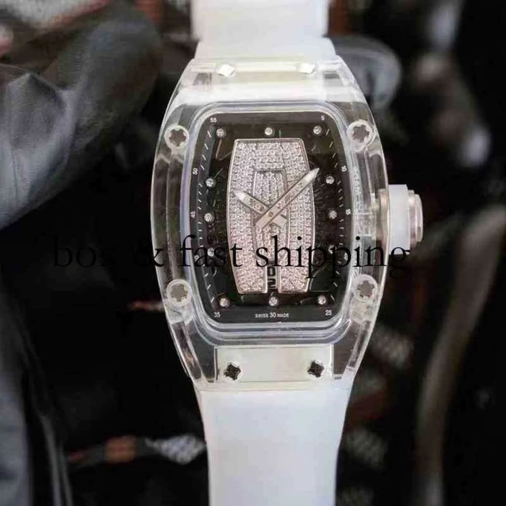 Horloge Volledig Crystal Milles Automatische Designer Horloges Barrel Wri Case Richa Mechanische Horloges Mechanica Aaaa Rm07-02 Rm007598