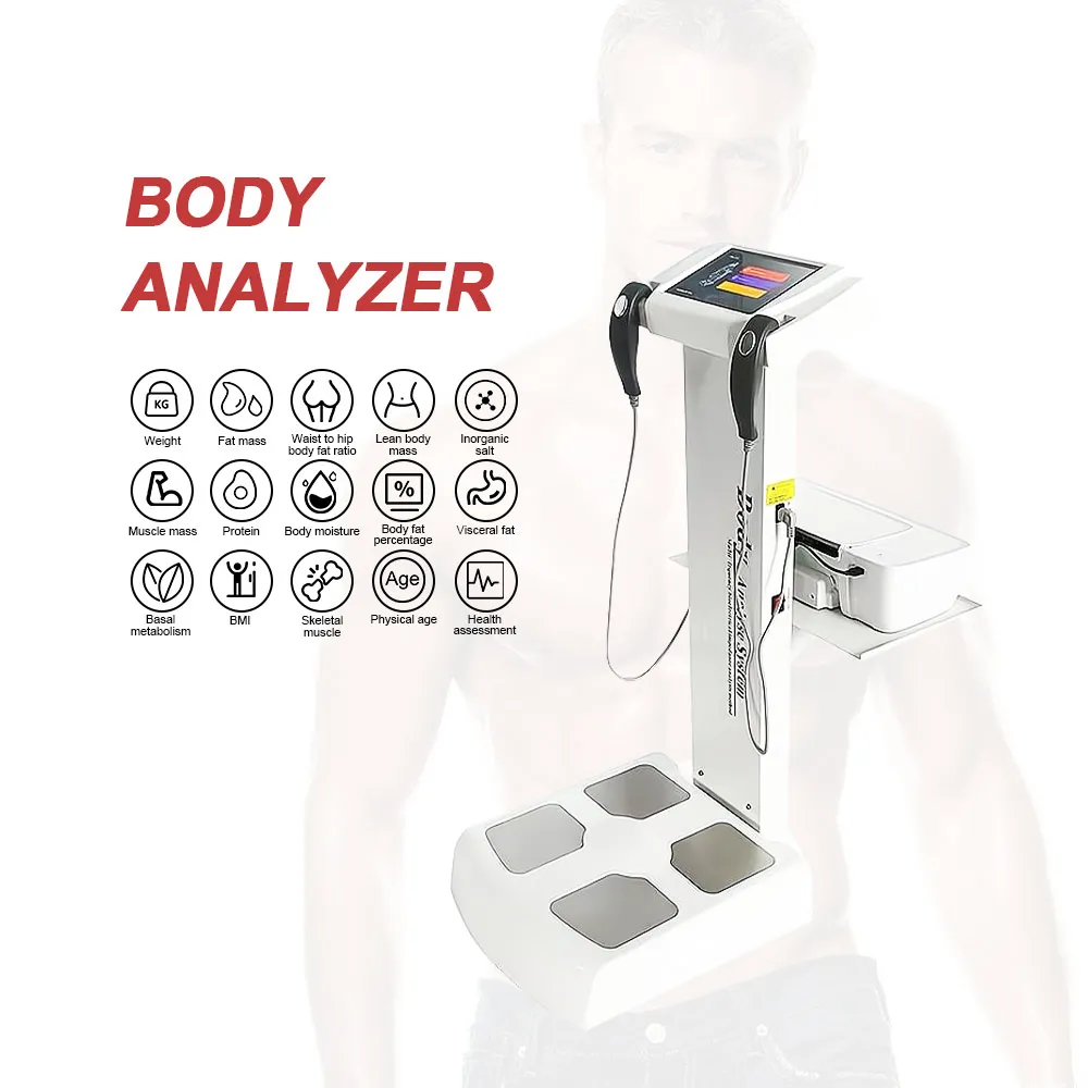 Portable Bmi Full Body Composition Scanner With Color Printer For